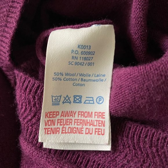 Boden sz 4 wool long sleeve v-Neck midi knit sweater shift dress - Picture 8 of 8